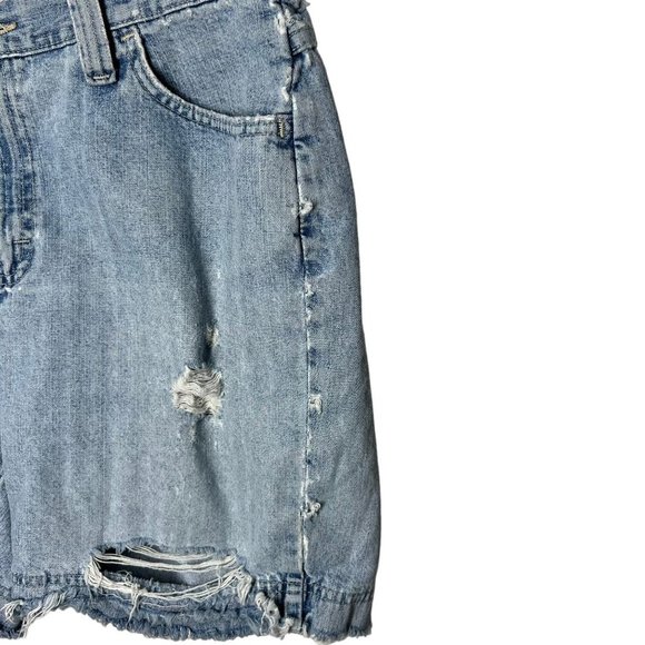 Vintage 90s Light Waist Relaxed Distressed Shorts 12 - Picture 6 of 11